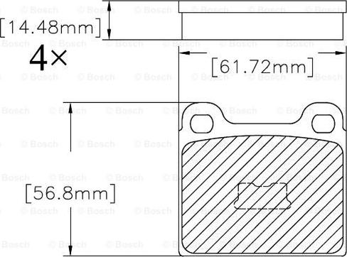 BOSCH F 03B 150 206 - Brake Pad Set, disc brake autospares.lv