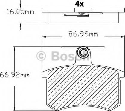 BOSCH F 03B 150 211 - Brake Pad Set, disc brake autospares.lv