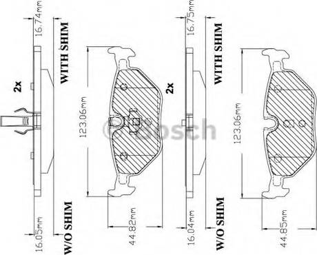 BOSCH F 03B 150 281 - Brake Pad Set, disc brake autospares.lv