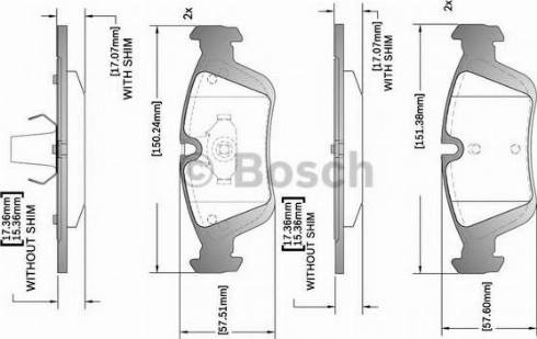 BOSCH F 03B 150 287 - Brake Pad Set, disc brake autospares.lv