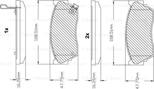 BOSCH F 03B 150 237 - Brake Pad Set, disc brake autospares.lv