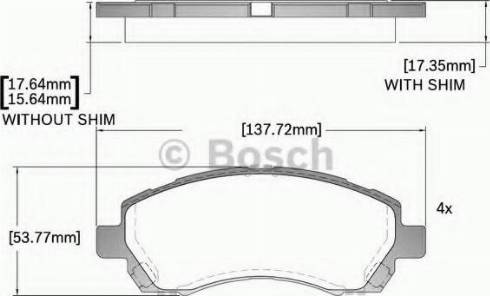 BOSCH F 03B 150 274 - Brake Pad Set, disc brake autospares.lv