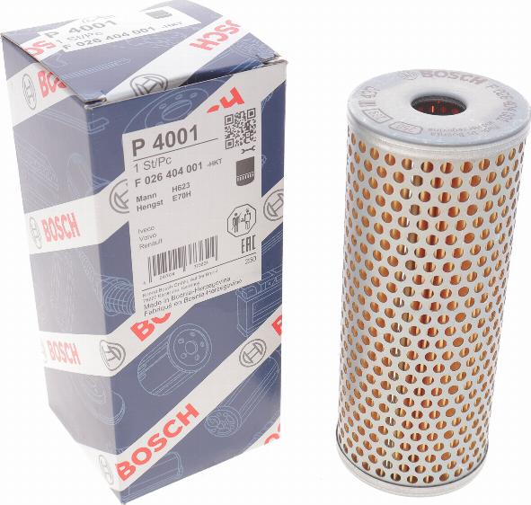 BOSCH F 026 404 001 - Hydraulic Filter, steering system autospares.lv