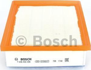 BOSCH F 026 400 496 - Air Filter, engine autospares.lv