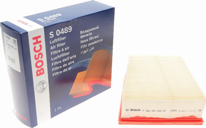 BOSCH F 026 400 489 - Air Filter, engine autospares.lv