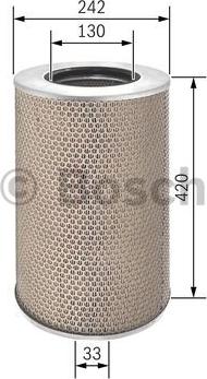 BOSCH F 026 400 541 - Air Filter, engine autospares.lv