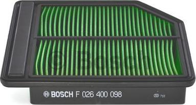 BOSCH F 026 400 098 - Air Filter, engine autospares.lv