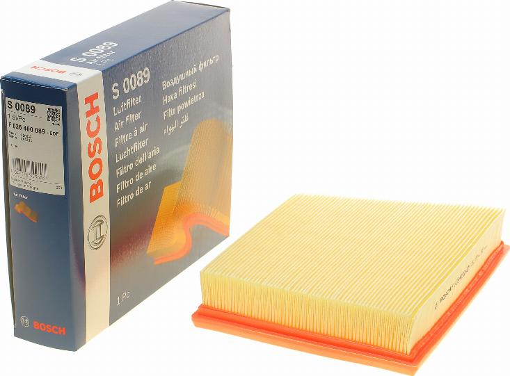 BOSCH F 026 400 089 - Air Filter, engine autospares.lv