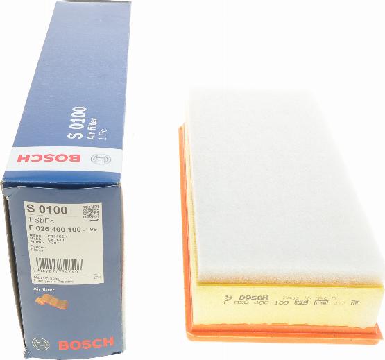 BOSCH F 026 400 100 - Air Filter, engine autospares.lv