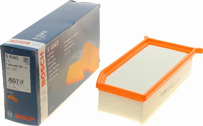 BOSCH F 026 400 343 - Air Filter, engine autospares.lv