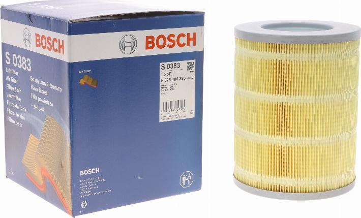 BOSCH F 026 400 383 - Air Filter, engine autospares.lv