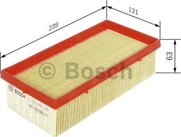 BOSCH F 026 400 376 - Air Filter, engine autospares.lv