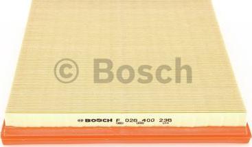 BOSCH F 026 400 236 - Air Filter, engine autospares.lv
