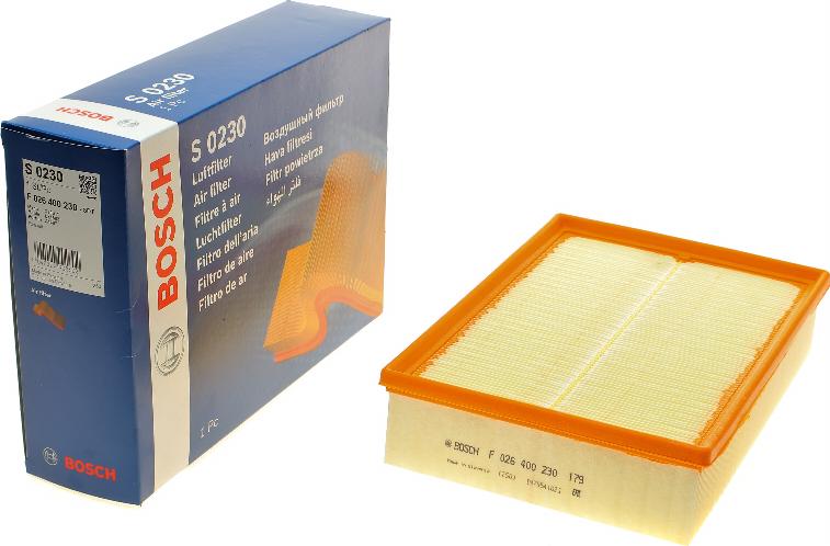 BOSCH F 026 400 230 - Air Filter, engine autospares.lv