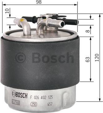 BOSCH F 026 402 125 - Fuel filter autospares.lv