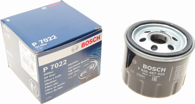 BOSCH F 026 407 022 - Oil Filter autospares.lv