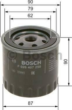 BOSCH F 026 407 250 - Oil Filter autospares.lv