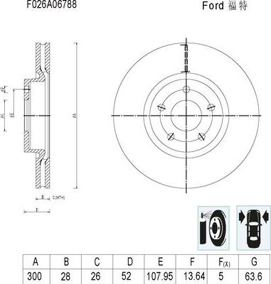 BOSCH F 026 A06 788 - Brake Disc autospares.lv