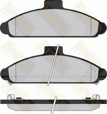 Delphi LUP738 - Brake Pad Set, disc brake autospares.lv