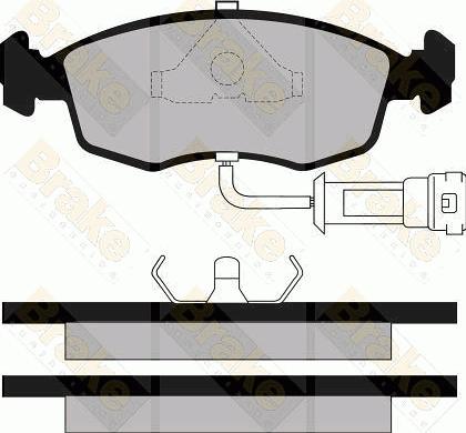 Brake Engineering PA408 - Brake Pad Set, disc brake autospares.lv