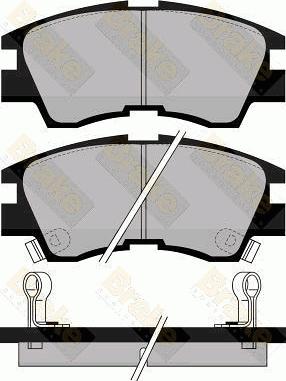 Brake Engineering PA552 - Brake Pad Set, disc brake autospares.lv