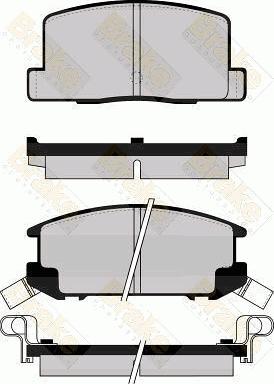 Brake Engineering PA502 - Brake Pad Set, disc brake autospares.lv