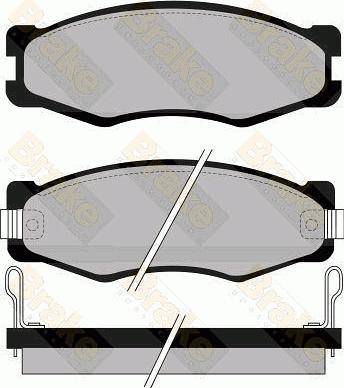 Brake Engineering PA601 - Brake Pad Set, disc brake autospares.lv