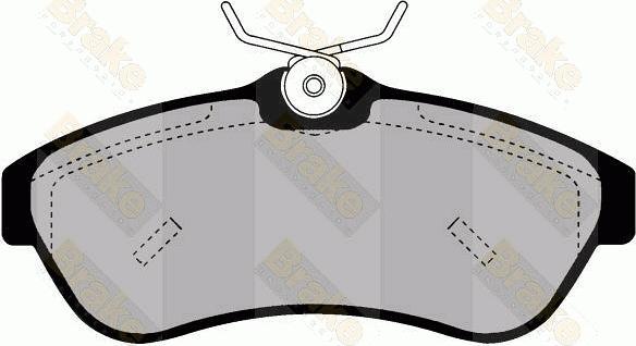 Brake Engineering PA1498 - Brake Pad Set, disc brake autospares.lv