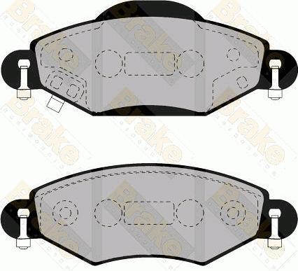 Brake Engineering PA1555 - Brake Pad Set, disc brake autospares.lv