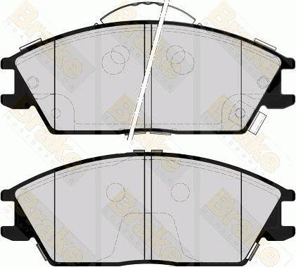 Brake Engineering PA1565 - Brake Pad Set, disc brake autospares.lv