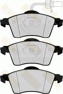 Brake Engineering PA1568 - Brake Pad Set, disc brake autospares.lv