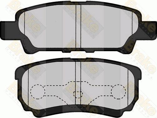 Brake Engineering PA1576 - Brake Pad Set, disc brake autospares.lv