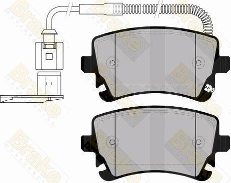 Brake Engineering PA1571 - Brake Pad Set, disc brake autospares.lv