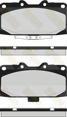 Brake Engineering PA1694 - Brake Pad Set, disc brake autospares.lv