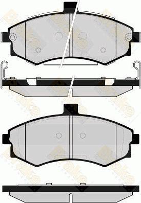 Brake Engineering PA1656 - Brake Pad Set, disc brake autospares.lv