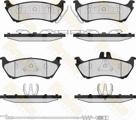 Brake Engineering PA1637 - Brake Pad Set, disc brake autospares.lv