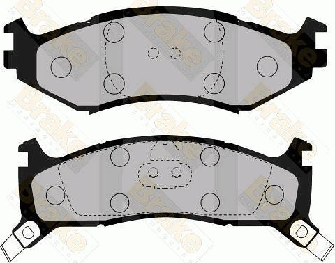 Brake Engineering PA1625 - Brake Pad Set, disc brake autospares.lv