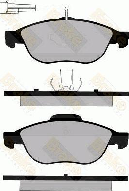 Brake Engineering PA1154 - Brake Pad Set, disc brake autospares.lv