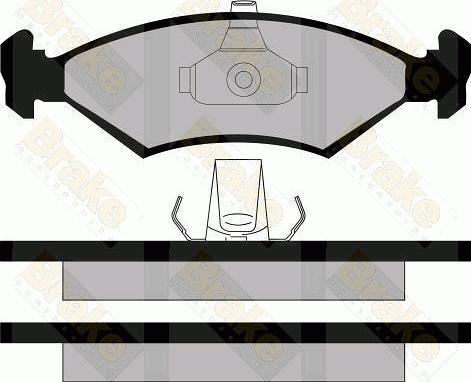 Brake Engineering PA1126 - Brake Pad Set, disc brake autospares.lv