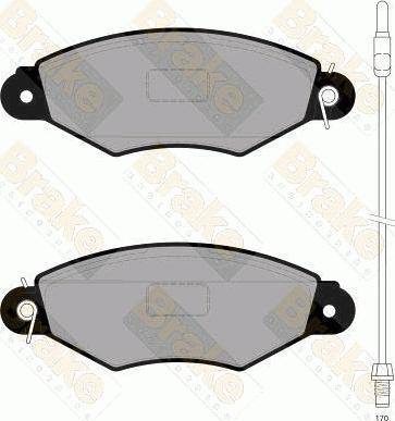 Brake Engineering PA1822 - Brake Pad Set, disc brake autospares.lv