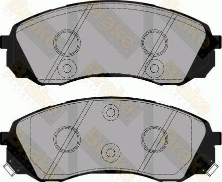 Brake Engineering PA1876 - Brake Pad Set, disc brake autospares.lv