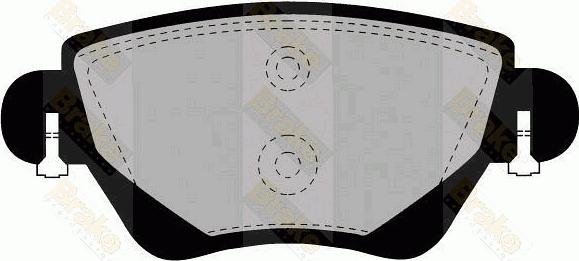 Brake Engineering PA1296 - Brake Pad Set, disc brake autospares.lv