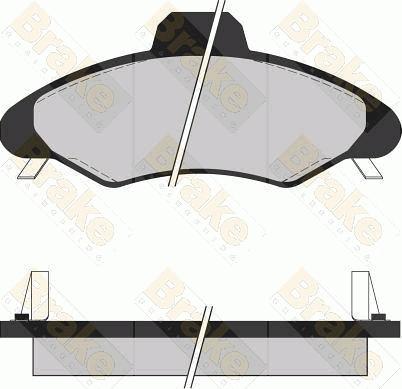 Brake Engineering PA1249 - Brake Pad Set, disc brake autospares.lv