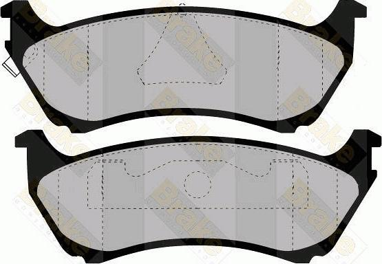 Brake Engineering PA1241 - Brake Pad Set, disc brake autospares.lv