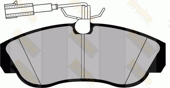 Brake Engineering PA1283 - Brake Pad Set, disc brake autospares.lv