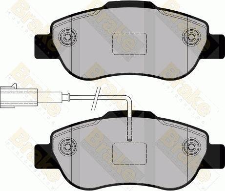 Brake Engineering PA1761 - Brake Pad Set, disc brake autospares.lv