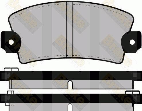 Brake Engineering PA228 - Brake Pad Set, disc brake autospares.lv