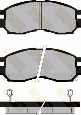 Brake Engineering PA783 - Brake Pad Set, disc brake autospares.lv