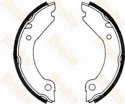 Brake Engineering SH1204 - Brake Shoe Set, parking brake autospares.lv