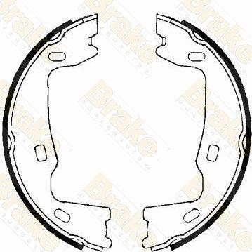 Brake Engineering SH1223 - Brake Shoe Set, parking brake autospares.lv